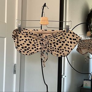 Forever 21 Plus Animal Print Bandeau Bikini